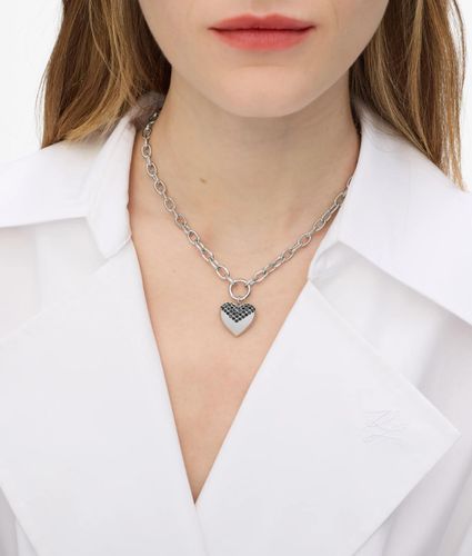 Collier À Breloque En Forme De Cœur, , , Taille: One Size - Karl Lagerfeld - Modalova