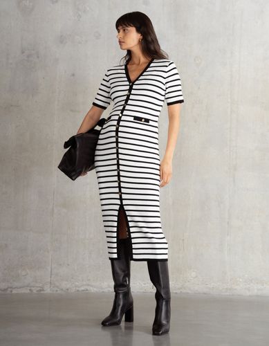 Robe de maternité et d'allaitement en maille côtelée, douce et agréable - Seraphine - Modalova