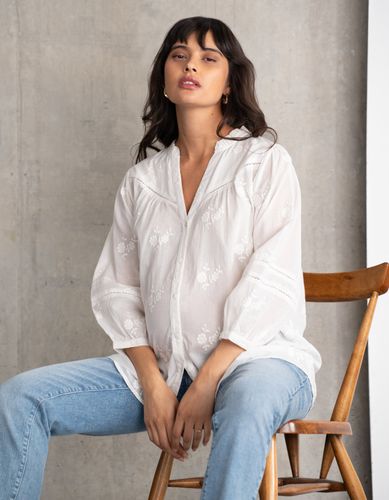 Cotton Broderie Maternity Blouse - Seraphine - Modalova