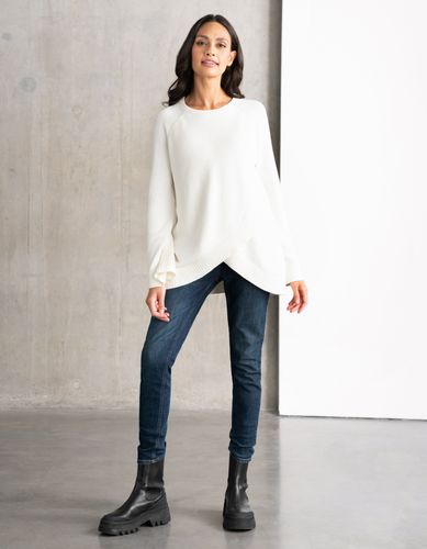 Jean ventre plat post-accouchement indigo bio - Seraphine - Modalova
