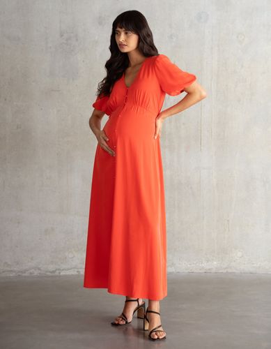 Robe de maternité et d'allaitement boutonnée avec col en V - Seraphine - Modalova