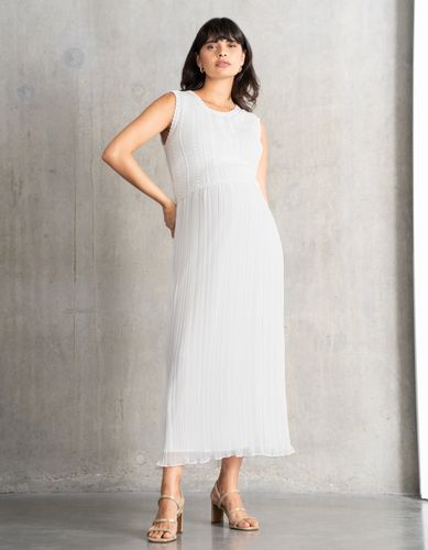 Pointelle Knit Maternity + Nursing Top with Pleat Skirt - Seraphine - Modalova