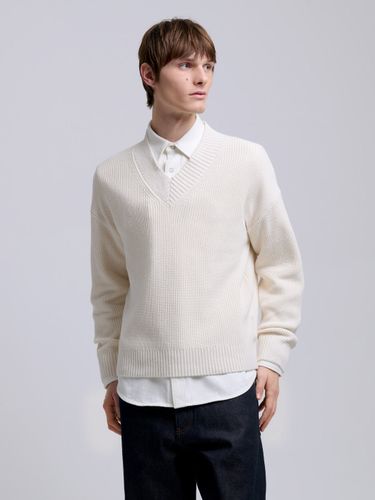 Pull col V en maille perlée - L'atelier - Devred - Modalova