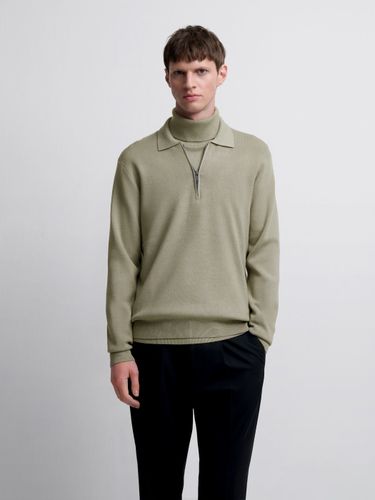 Pull col polo zippé en viscose certifiée - Devred - Modalova