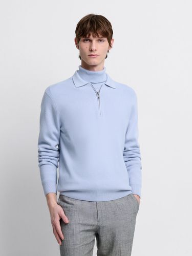 Pull col polo zippé en viscose certifiée - Devred - Modalova