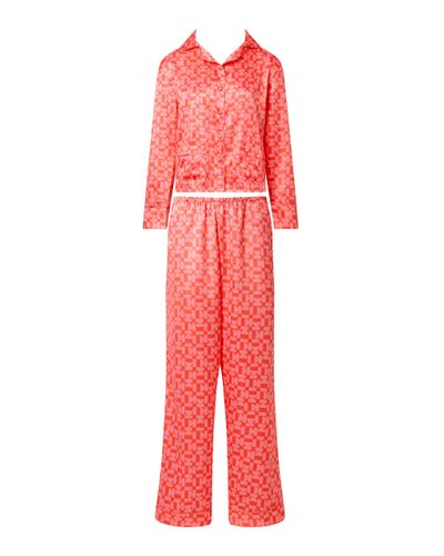 Bluebella Pyjama Long en Satin Luxueux Tabitha Corail chaud/ vif - Bluebella - FR - Modalova