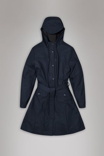 Rains Curve Long Jacket - Navy - Rains - Modalova