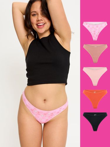 Modibodi | Modibodi Thong Gifting 5 Pack / / 36 / Everyday - SmileyWorld® - Modalova