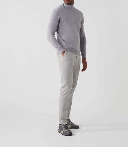 Pull col roulé clair ''Serafino'' - IZAC - Modalova
