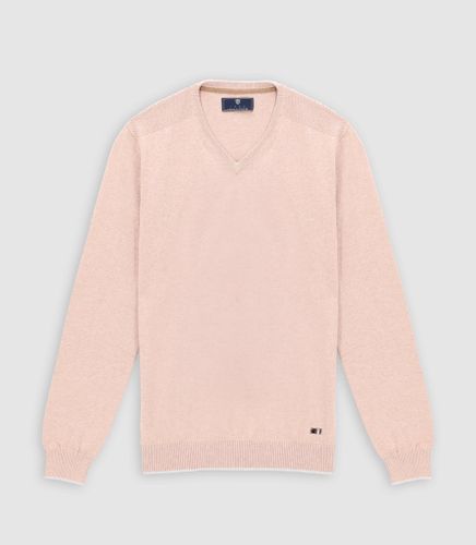 IZAC - Pull col v rayé beige rose - IZAC - Modalova
