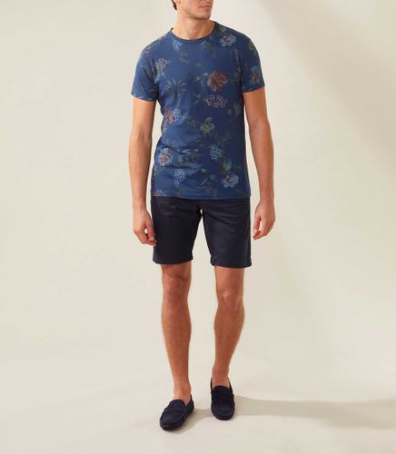 T-shirt col rond imprimé marine ''Xylose'' - IZAC - Modalova
