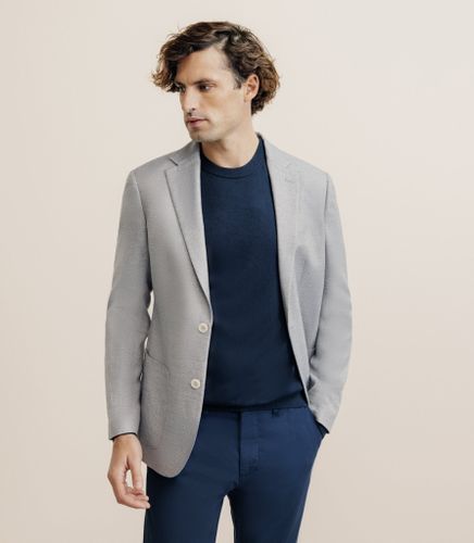 Veste casual à coudières ciel - IZAC - Modalova