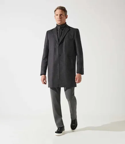 Manteau en laine et cachemire anthracite ISAO XL - IZAC - Modalova