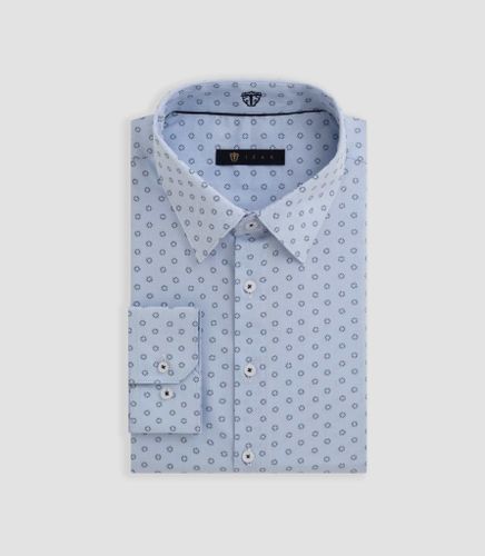 Chemise imprimée ciel ''Bruce'' - IZAC - Modalova