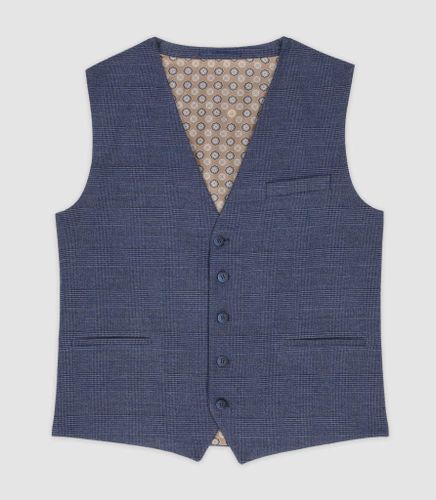 Gilet de costume effet Prince de Galles marine XSWING - IZAC - Modalova