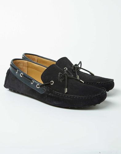 IZAC - Mocassins Cuir Bleu Nuit - Izac - Modalova
