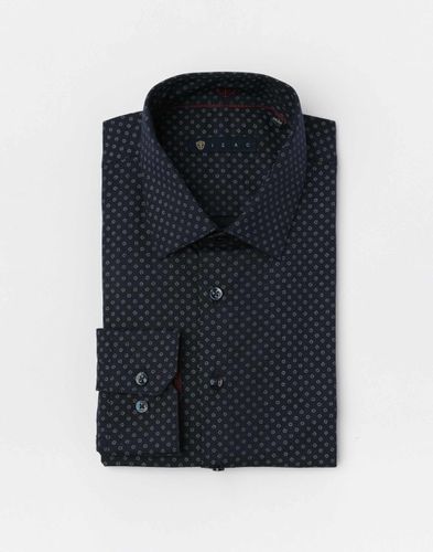 Chemise marine micro motif 1 - Izac - Izac - Modalova