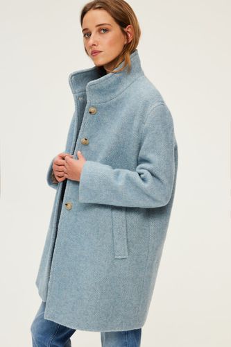 Manteau droit en laine vierge - LEONA - Couleur : / ciel - Taille : T1 - Pablo - Modalova