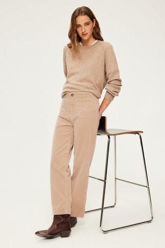 Pantalon droit en velours beige - NANETTE - Couleur : // - Taille : 34 - Pablo - Modalova