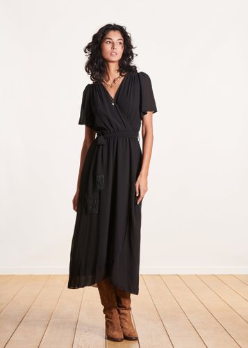 Robe longue cache-caur noire - La Fée Maraboutée - Modalova