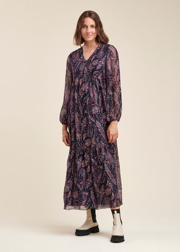 Robe longue ample en voile de viscose soie à imprimé floral - La Fée Maraboutée - Modalova