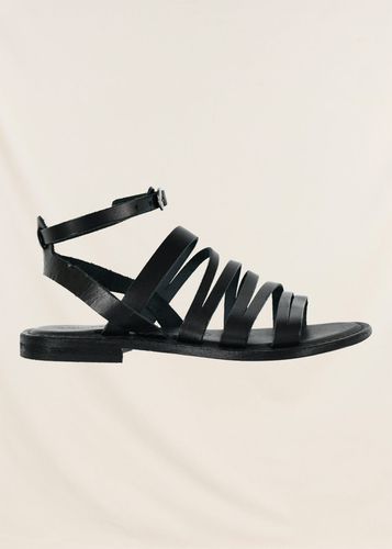 Sandales plates multibrides noires - La Fée Maraboutée - Modalova