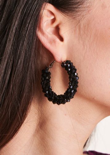 Boucles d'oreilles créoles perles - La Fée Maraboutée - Modalova