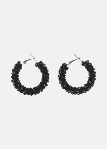 Boucles d'oreilles créoles perles - La Fée Maraboutée - Modalova