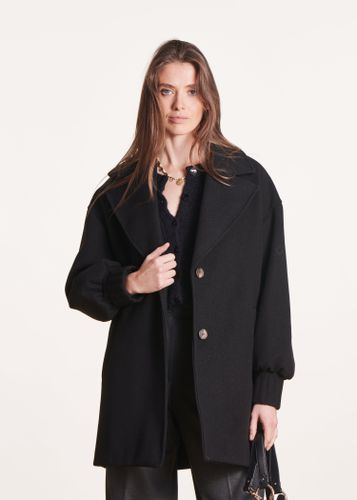 Manteau mi-long ample noir - La Fée Maraboutée - Modalova