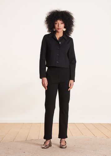Pantalon noir cigarette 7/8ème - La Fée Maraboutée - Modalova