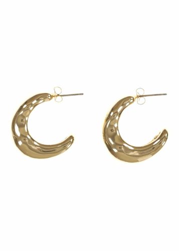 Boucles d'oreilles créoles dorées - La Fée Maraboutée - Modalova