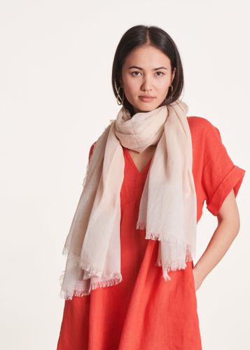 Foulard en coton écru avec lurex - La Fée Maraboutée - Modalova