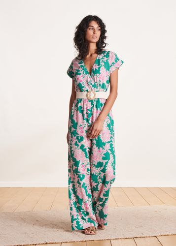 Combinaison pantalon fluide et à imprimé floral - La Fée Maraboutée - Modalova