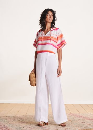 Pantalon large avec pan taille haute - La Fée Maraboutée - Modalova