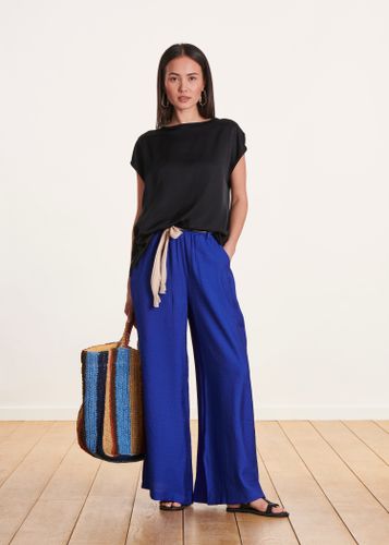 Pantalon fluide et large taille élastiquée - La Fée Maraboutée - Modalova