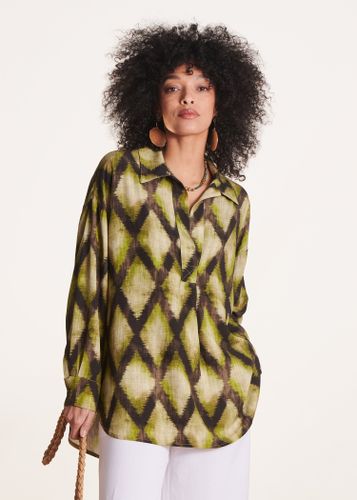 Top oversize kaki à imprimé - La Fée Maraboutée - Modalova