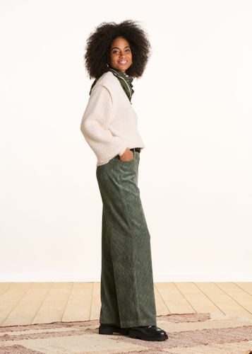 Pantalon en velours coupe large - La Fée Maraboutée - Modalova