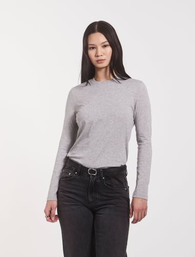 Billie Classic Cotton Long Sleeve T-Shirt in Marl - Organic - Ninety Percent - Modalova