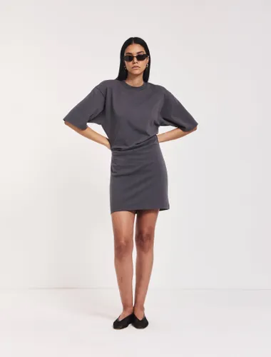 Raya T-Shirt Dress In Magnet - Cotton - Ninety Percent - Modalova