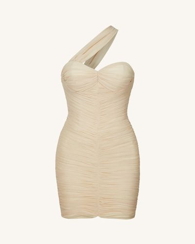 Robe Mini Ruchée One-Shoulder Josephine - Nude - JW PEI - Modalova