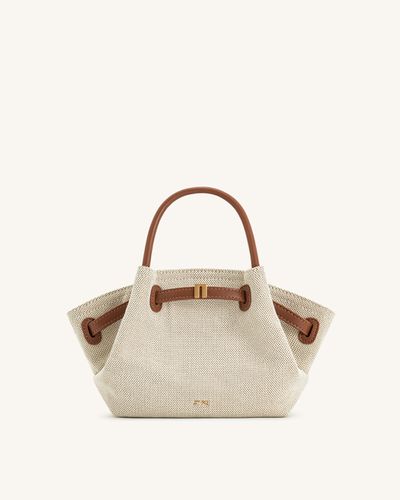 Sac Mini Tote Hana - Toile Marron - JW PEI - Modalova