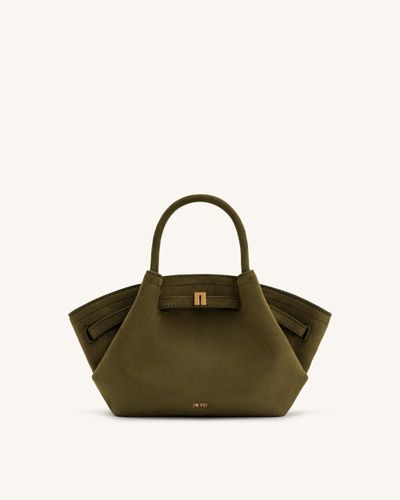 Sac fourre-tout mini Hana en faux suède - Olive Foncé - JW PEI - Modalova