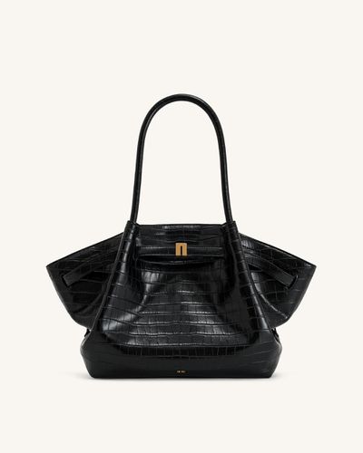 Hana Sac Cabas Moyen – Croco Noir - JW PEI - Modalova