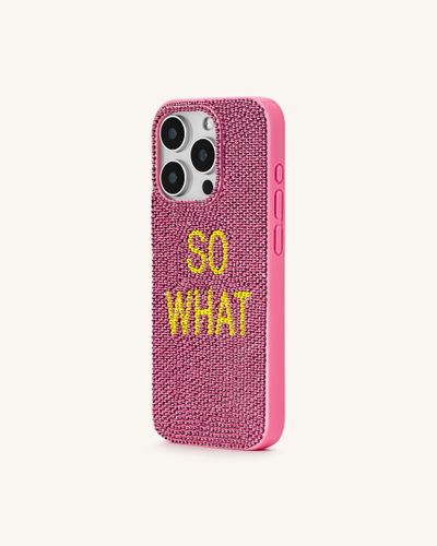 Étui iPhone Strass "So What" - Rose - JW PEI - Modalova