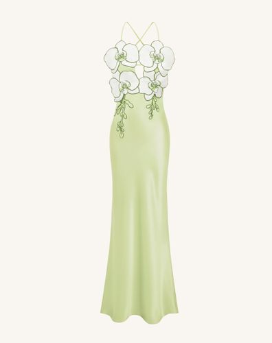 Robe Brodée Orchidée - Vert Clair/Ivoire - JW PEI - Modalova
