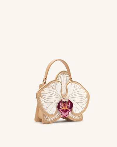 Flora Sac à poignée supérieure en forme d'orchidée - Champagne - JW PEI - Modalova