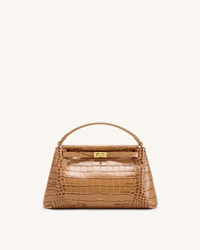 Carmen Sac à main aspect crocodile - Kaki - JW PEI - Modalova