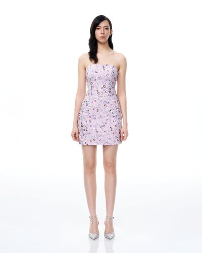 Robe mini Esme brodée de sequins floraux – Violet - JW PEI - Modalova
