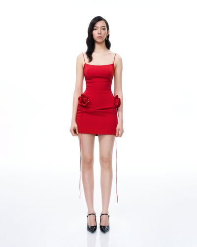 Robe mini Bellamy à fleurs 3D – Rouge - JW PEI - Modalova