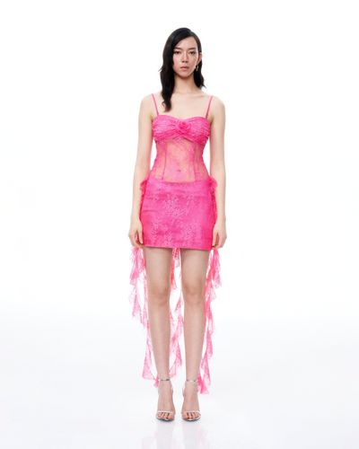 Robe mini en dentelle florale 3D Selene – Rose - JW PEI - Modalova